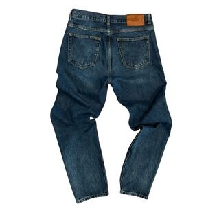 Mads Norgaard Organic Blue Jas Jeans‎ Straight Leg Button Denim Men's Sz 32x31.5